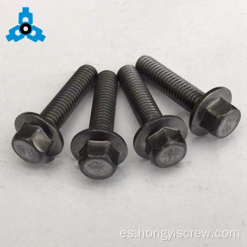 Tornillos de perno de brida de cabeza de brida negra de 14 mm